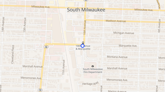 Map for Sunrise Village Senior Apartments - South Milwaukee, WI