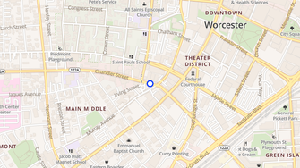 Map for Vendome Apartments - Worcester, MA