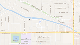 Map for Sunburst Apartments - Fresno, CA