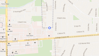 Map for Los Arbolitos Apartments - Fresno, CA