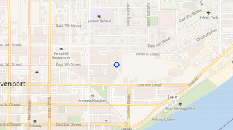 Map for Crescent Loft Apartments - Davenport, IA