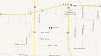 Map for Licking Apartment II - Licking, MO