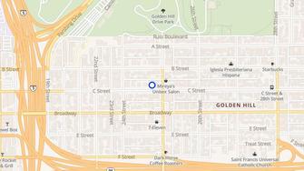 Map for Golden View Apartments - San Diego, CA