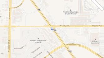 Map for Budget Suites Of America on  N Rancho Dr - Las Vegas, NV