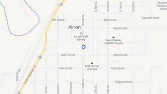 Map for Ridgewood Apartments - Akron, IA