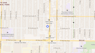 Map for South Town Apartments - Santa Ana, CA