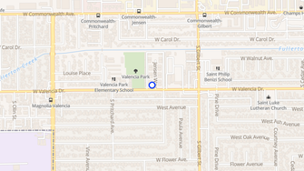 Map for Greenbriar Woods Apartments - Fullerton, CA