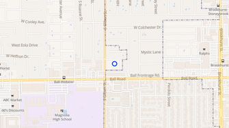 Map for Heritage Park Senior Apartments - Anaheim, CA