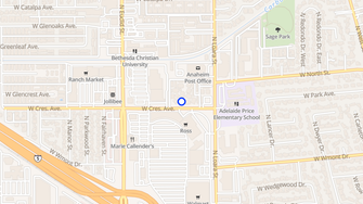 Map for Monte Verde Apartments - Anaheim, CA