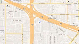 Map for Las Casas Apartments - Tustin, CA