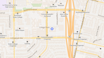 Map for Pointe at College Place - Fullerton, CA