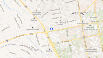 Map for Canterbury Court Apartments - Washington, PA
