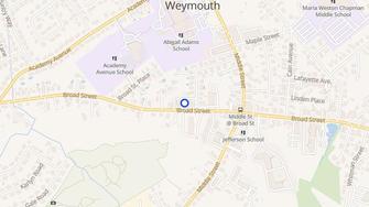 Map for New Englander Apartments - Weymouth, MA