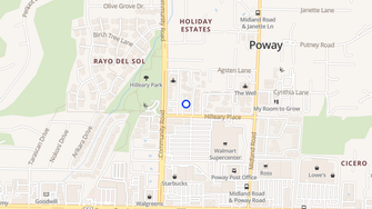Map for Canary Palm Apartments - Poway, CA
