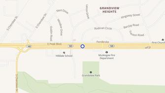 Map for Grandview Apartments - Muskogee, OK