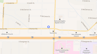 Map for Garden Gate Apartments - Springfield, MO