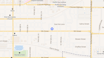 Map for The Oaks Apartments - Upland, CA