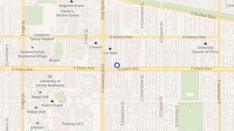 Map for East Evans Apts - Denver, CO