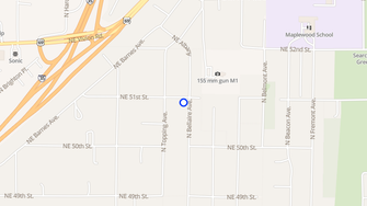 Map for 5044 North Bellaire Avenue - Kansas City, MO