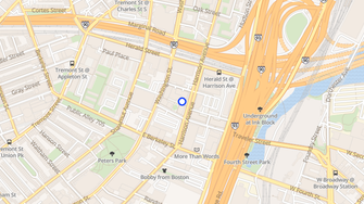 Map for 345 Harrison Apartments - Boston, MA