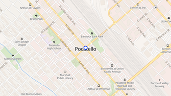 Map for Mountain West Patio Home Apartments - Pocatello, ID