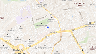 Map for Carlyn Hill Apartments - Falls Church, VA