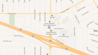 Map for Pecos Gardens Apartments - Denver, CO