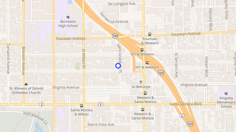 Map for Hollywood West Apartments - Los Angeles, CA