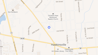 Map for Hawkinsville Redevelopment - Hawkinsville, GA