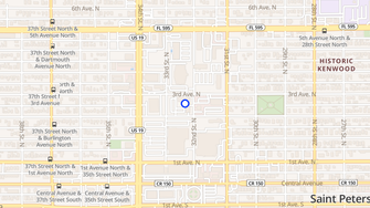 Map for Burlington Post Senior Apartments - Saint Petersburg, FL